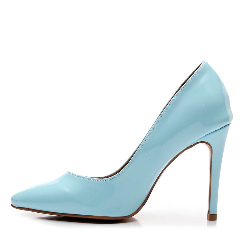 Pastel Blue Pump Burju Shoes side view