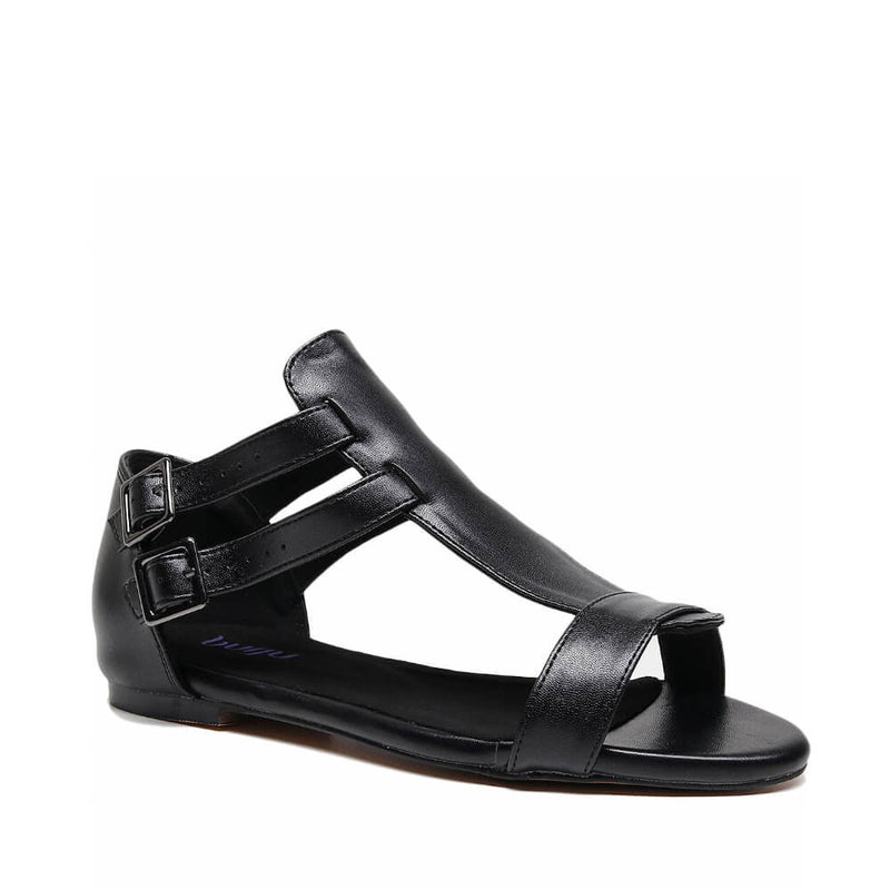 Aemee - Black Vegan Leather - Street Sole