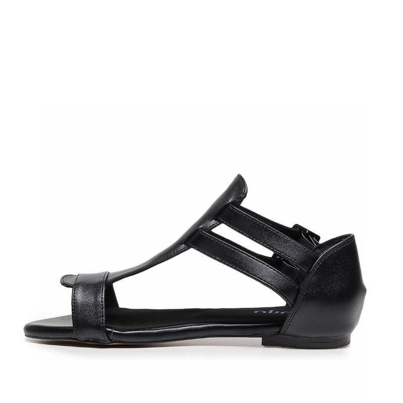Aemee - Black Vegan Leather - Street Sole