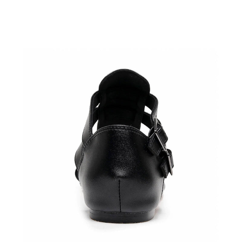 Aemee - Black Vegan Leather - Street Sole