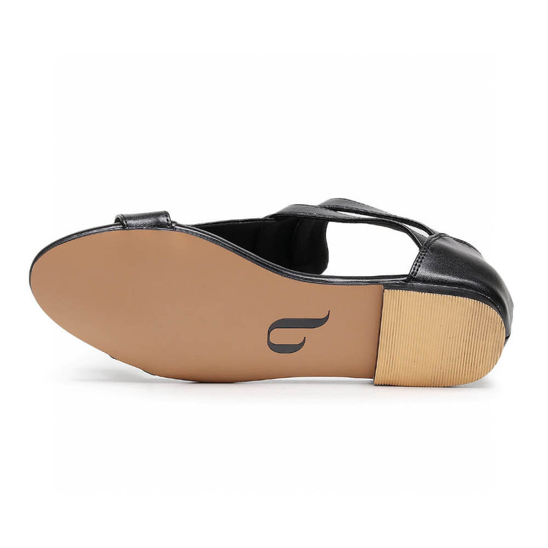 Aemee - Black Vegan Leather - Street Sole