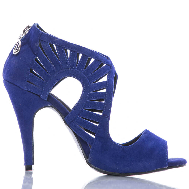 Camila - Blue Vegan Suede - Suede Sole - Dance Floor Only