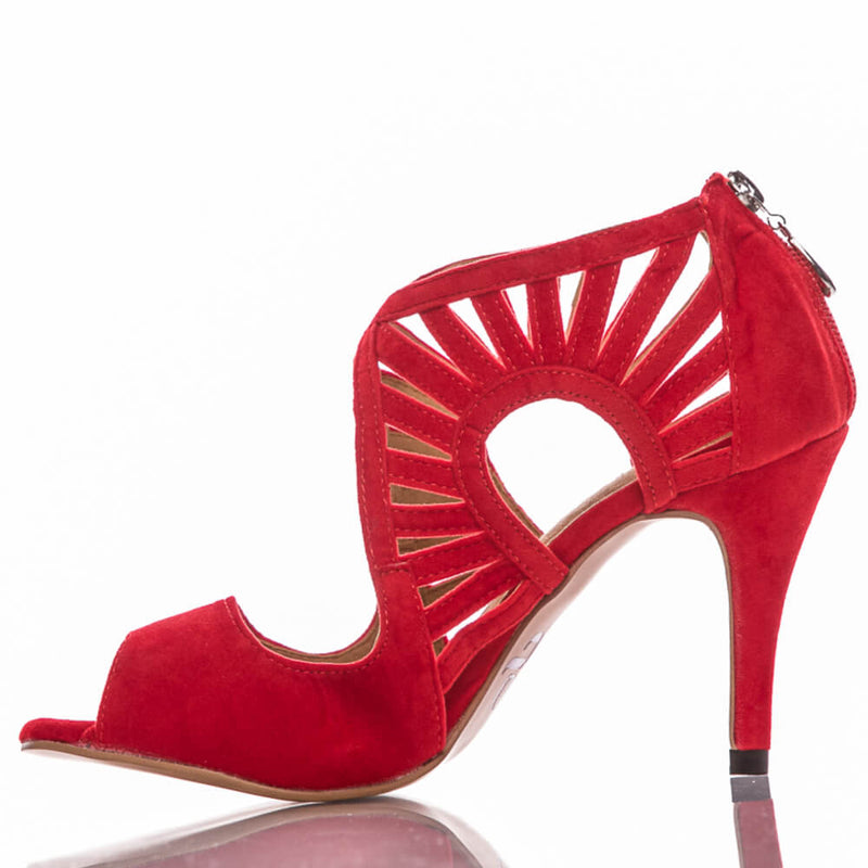 Camila - Red Vegan Suede - Street Sole