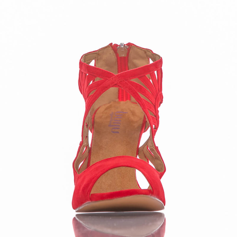 Camila - Red Vegan Suede - Street Sole
