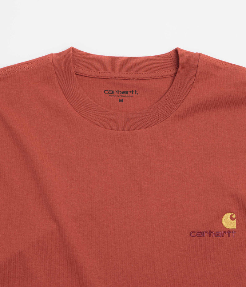 Carhartt American Script T-Shirt in Oxide Red