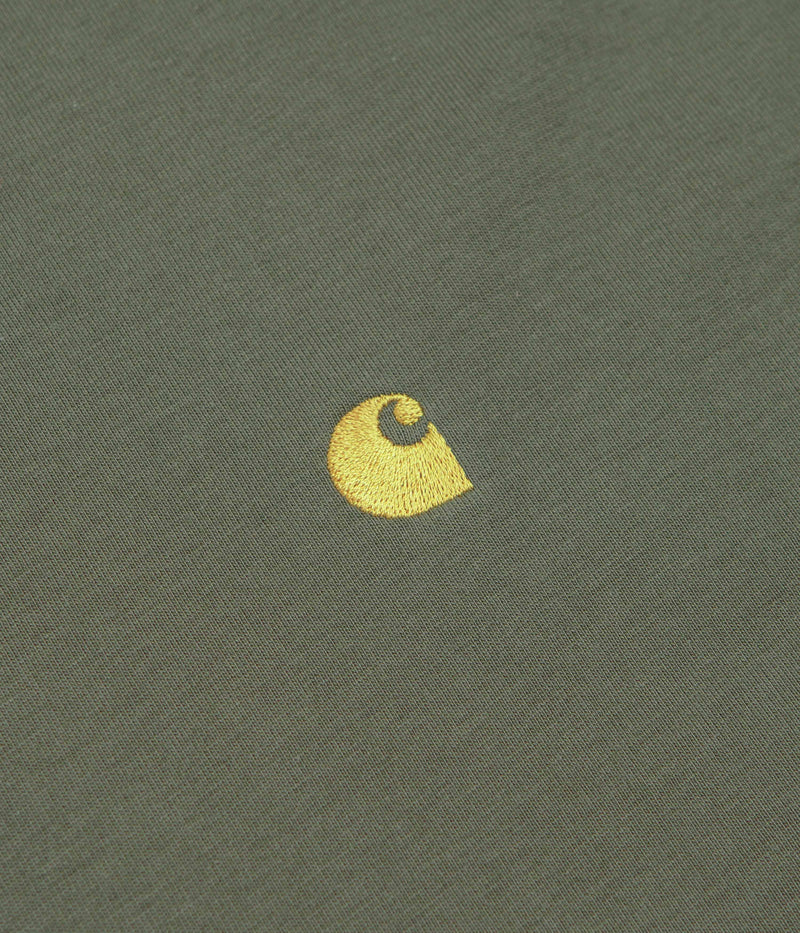 Carhartt Chase T-Shirt in Leaf and Gold