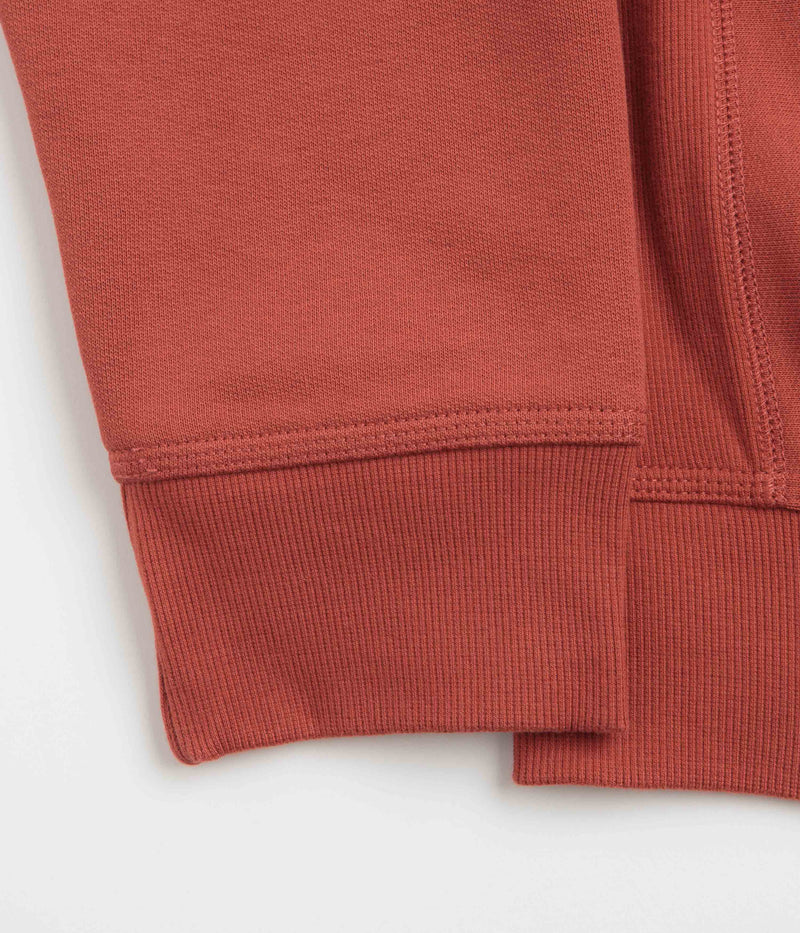 Carhartt Half Zip American Script Sweatshirt in Oxide Red