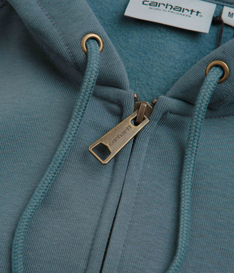 Carhartt Hooded Chase Jacket in Cozy Blue and Gold
