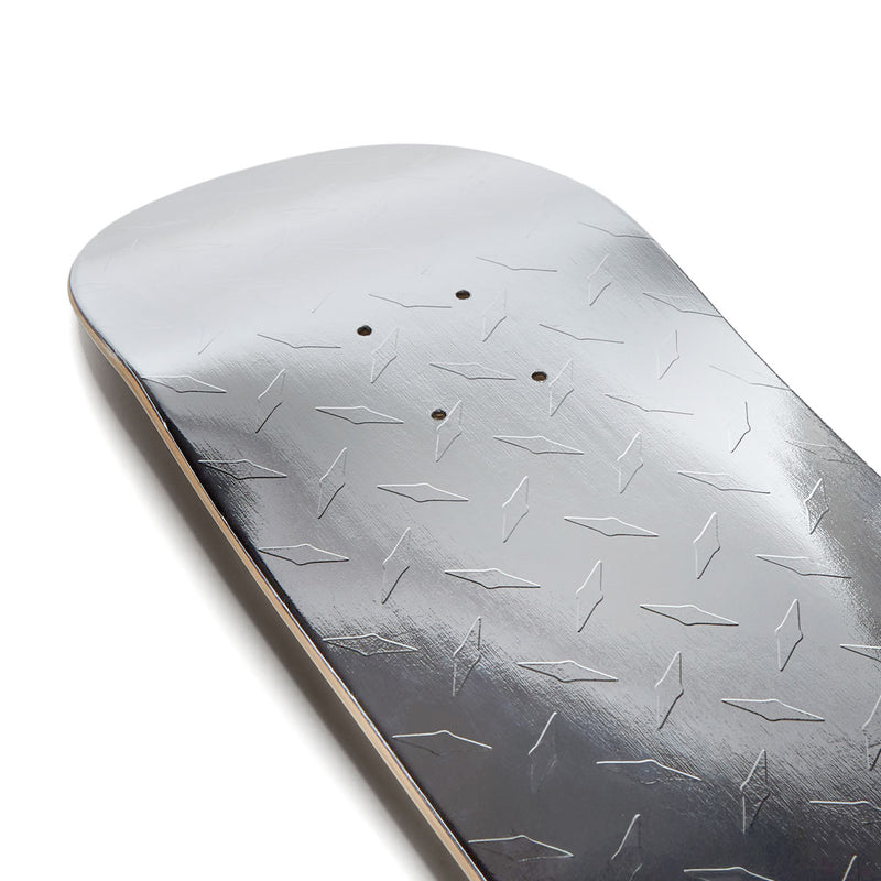 CCS Diamond Plate Embossed Skateboard Complete - Silver Foil