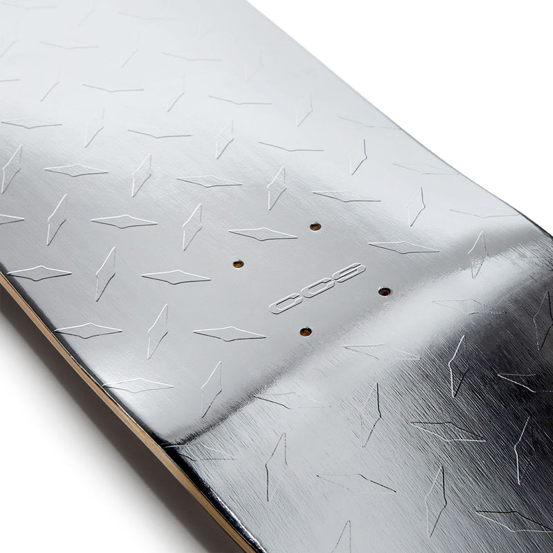 CCS Diamond Plate Embossed Skateboard Deck - Silver Foil