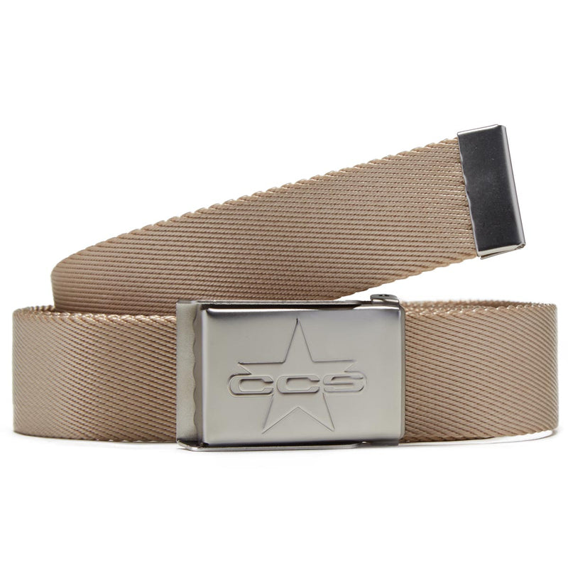 CCS Silver 97 Star Web Belt - Tan