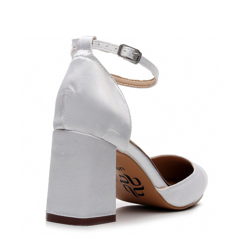 Charlie Block - White Satin - Street Sole