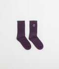 Civilist Mono Smiler Socks in Grape