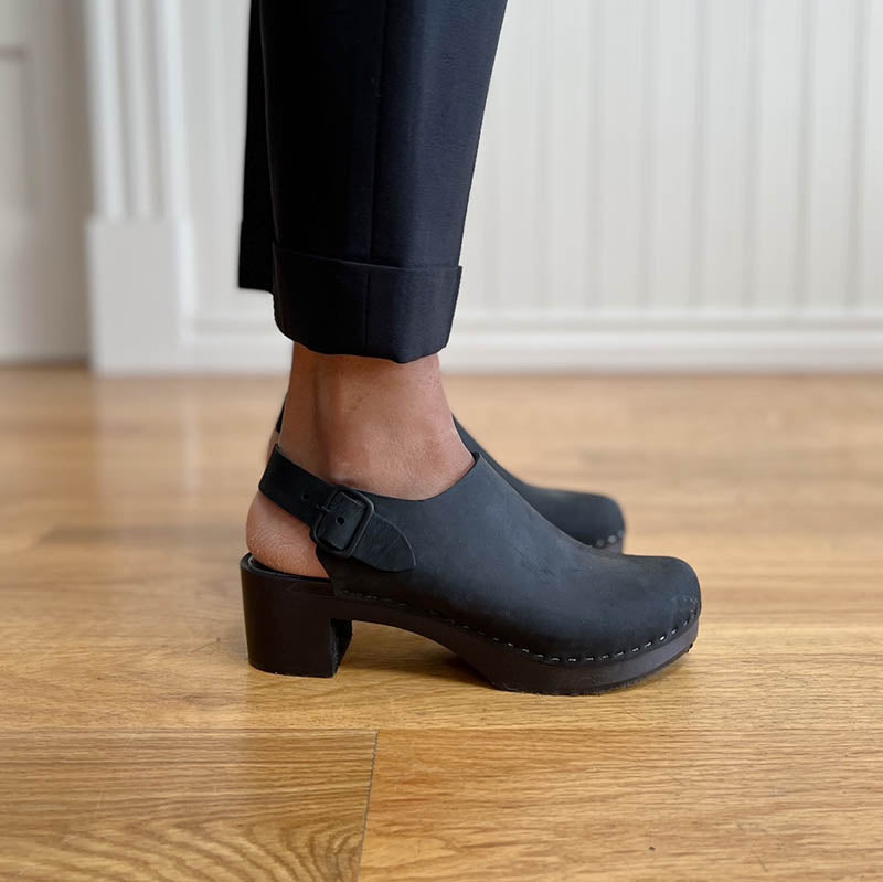 Daphne in Monochrome Black (RTS) Shoes Clog