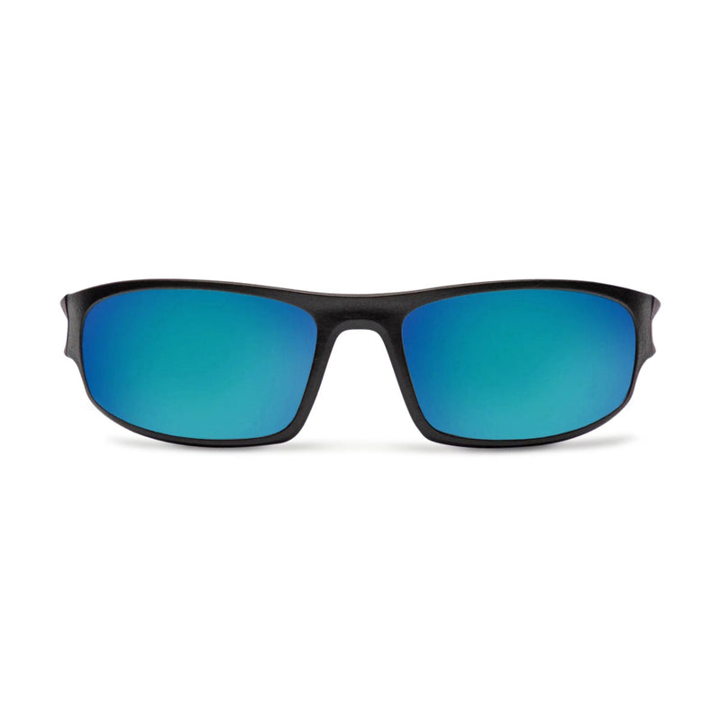 Decade Carsen 00s Sunglasses - Matte Black Nylon/Blue Mirror Polycarbonate