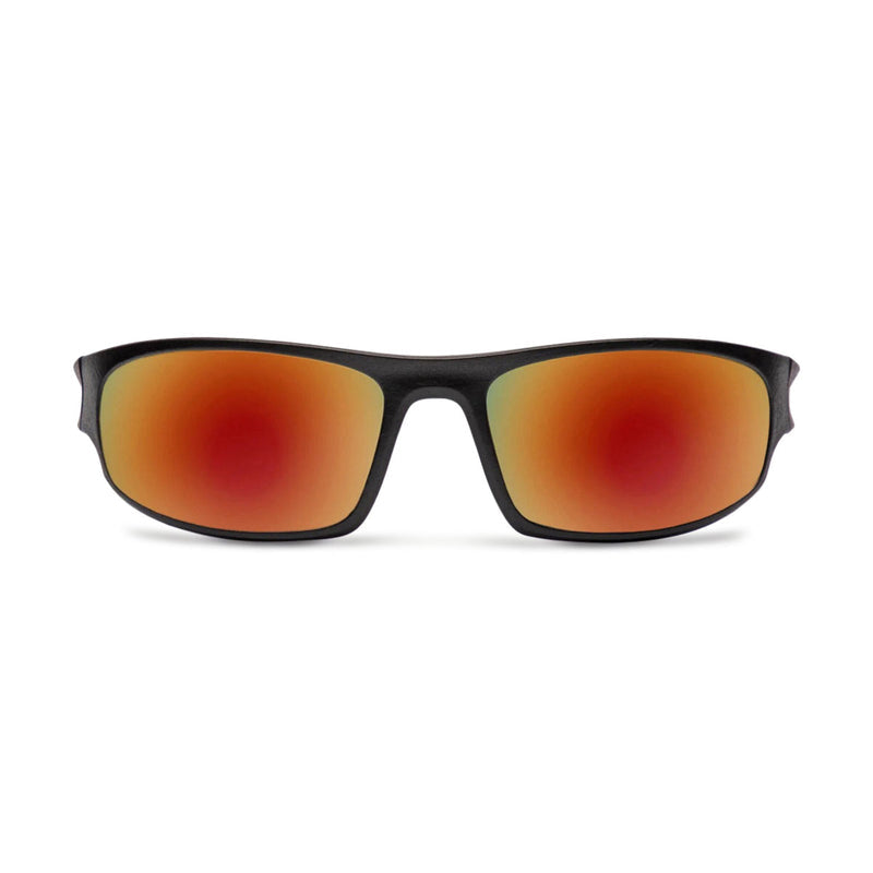 Decade Carsen 00s Sunglasses - Matte Black Nylon/Red Mirror Polycarbonate