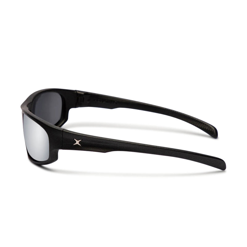 Decade Carsen 00s Sunglasses - Matte Black Nylon/Silver Mirror Polycarbonate