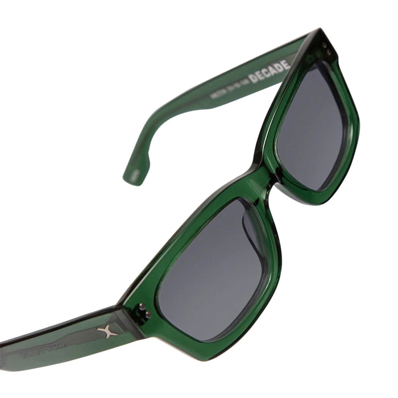 Decade Milton 60s Sunglasses - Crystal Green Acetate/Grey Tac Polarized