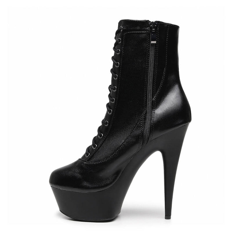 Devon - Black Vegan Leather - Street Sole
