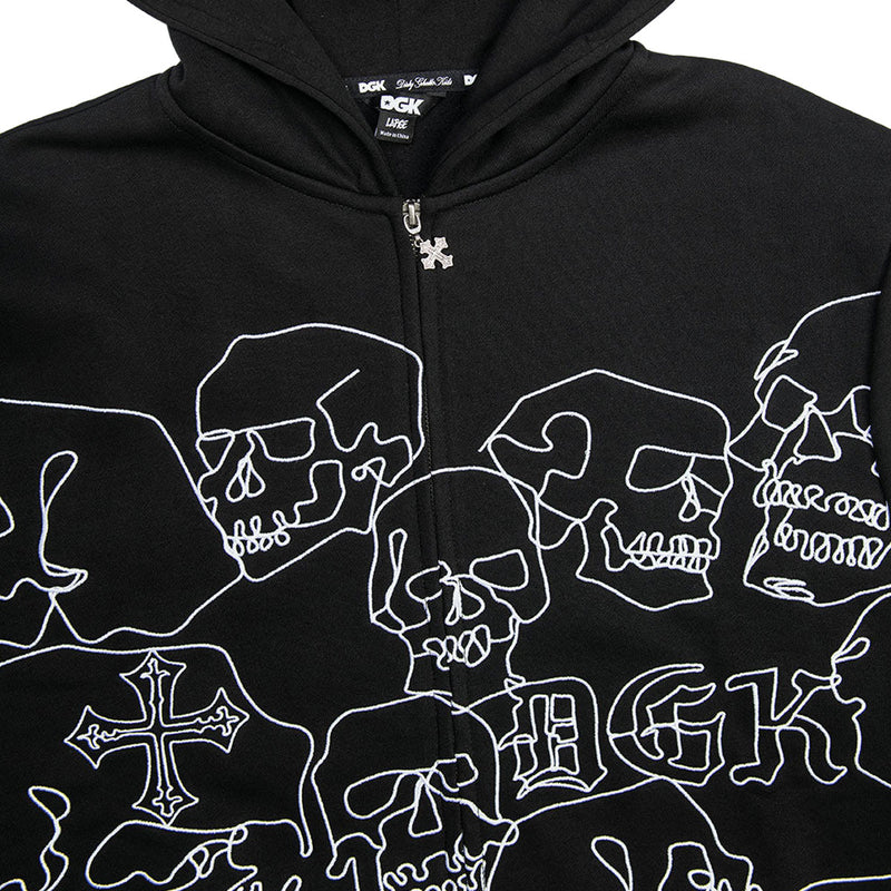 DGK Vault Zip Hoodie - Black
