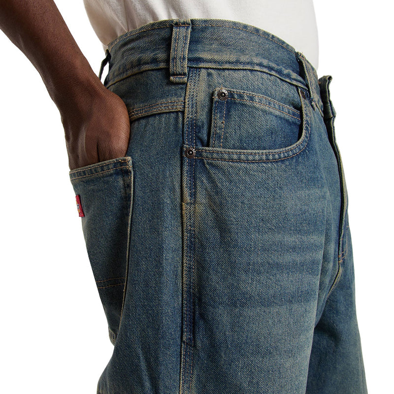 Dickies Baggy Tapered Work Jeans - Khaki Tinited Blue