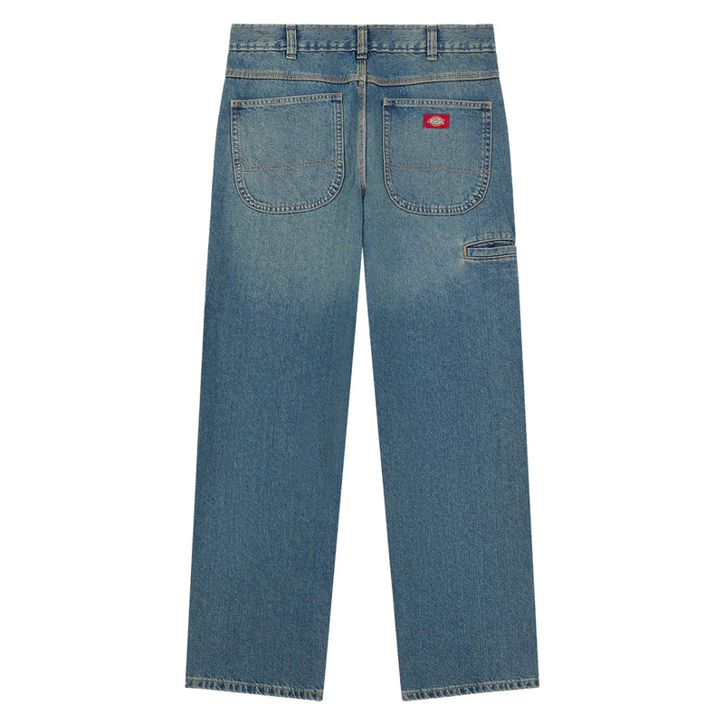 Dickies Baggy Tapered Work Jeans - Khaki Tinited Blue