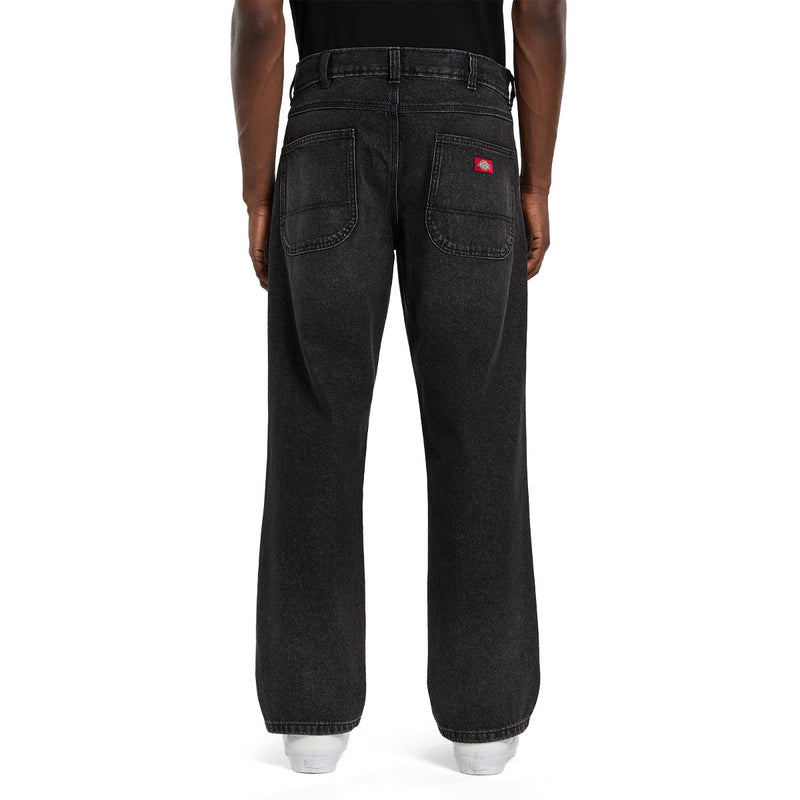 Dickies Relaxed Straight Work Jeans - Black Wash Faded