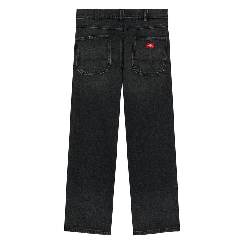 Dickies Relaxed Straight Work Jeans - Black Wash Faded
