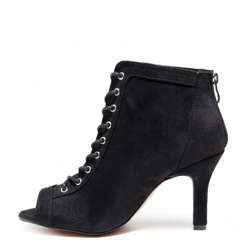 Dilynn Wide Fit - Black Vegan Suede - Street Sole