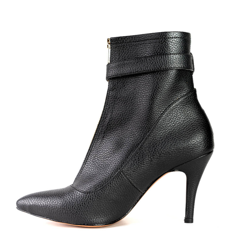 Esra - Black Vegan Leather - Street Sole