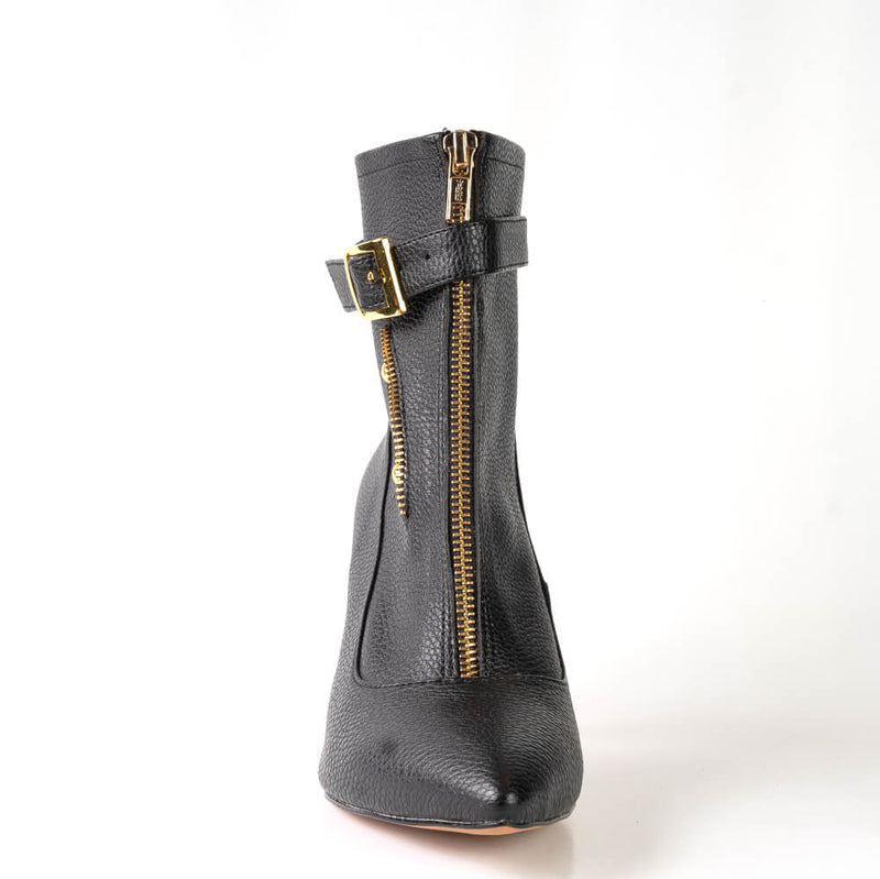 Esra - Black Vegan Leather - Street Sole