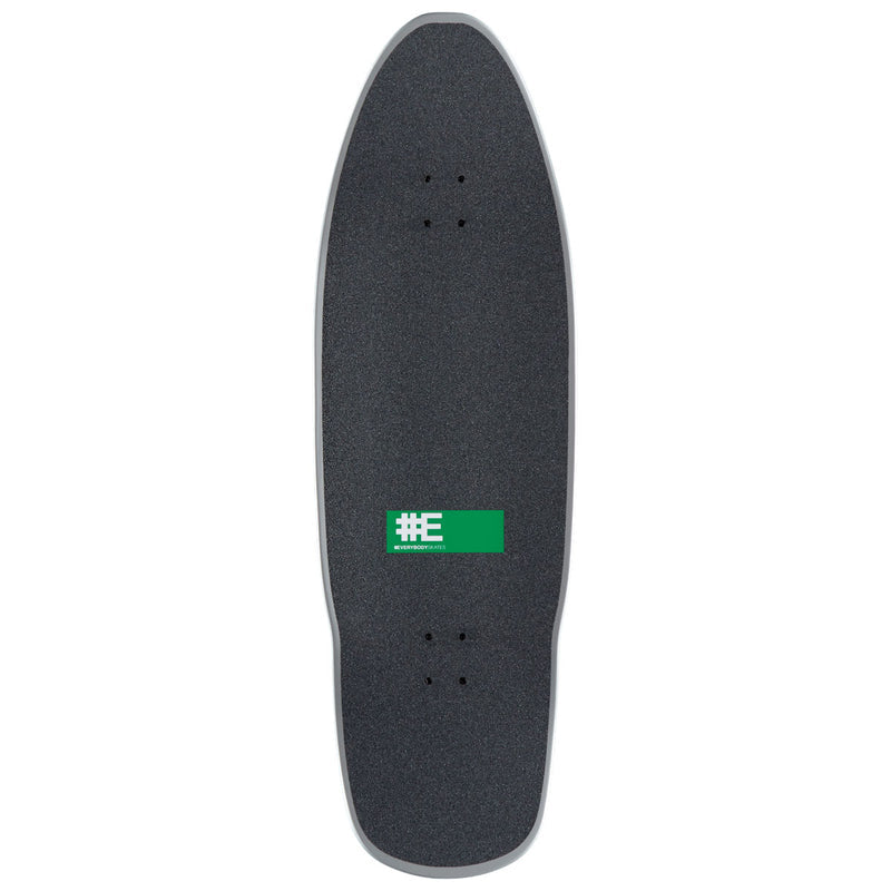 EVERYBODYSKATES BB Burning Klansman Big Board 40" Pre-Built Skateboard Complete - Silver