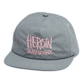 Heroin Script Nylon Snapback Hat - Grey/Pink