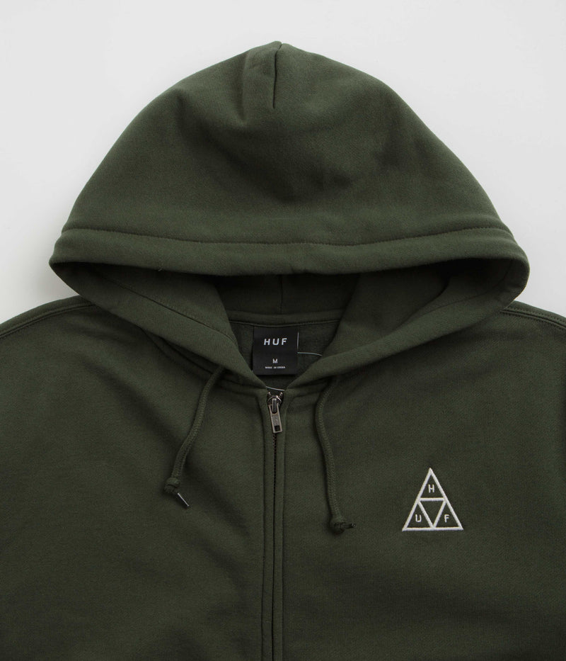 HUF Set TT Full Zip Hoodie in Hunter Green