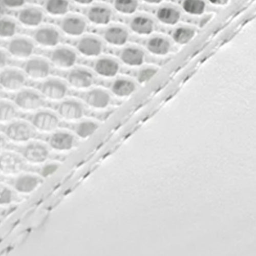 Comfortable Women's Sneaker Mule in Bright White Faux Leather & Mesh, swatch