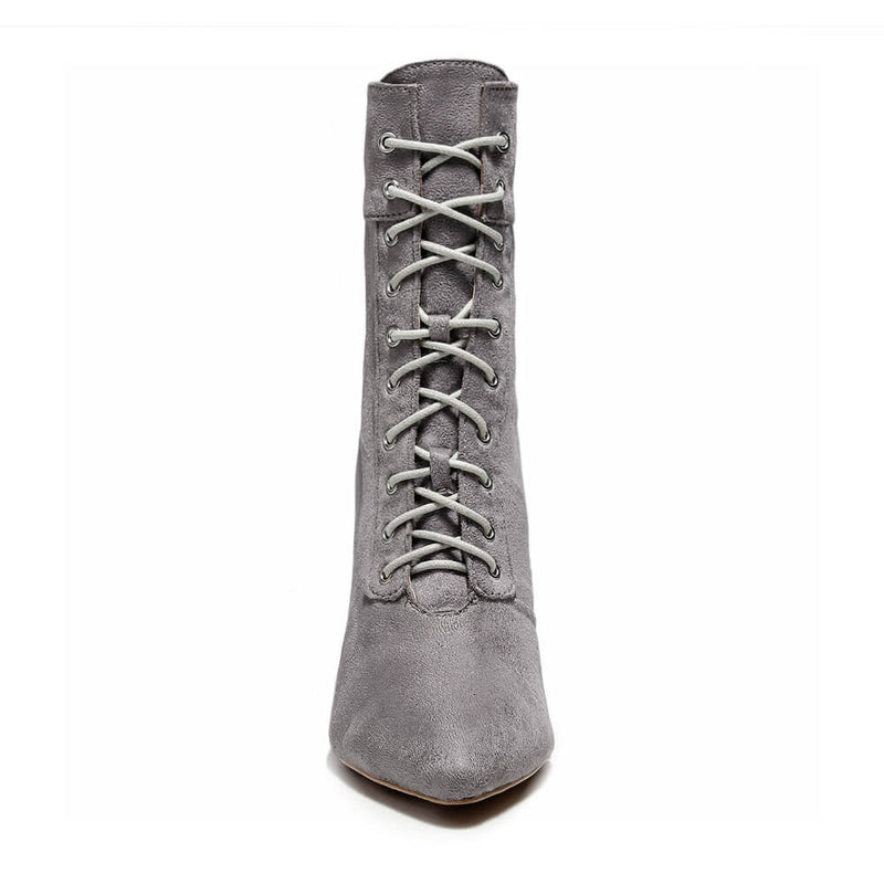Khadija - Grey Vegan Suede - Street Sole