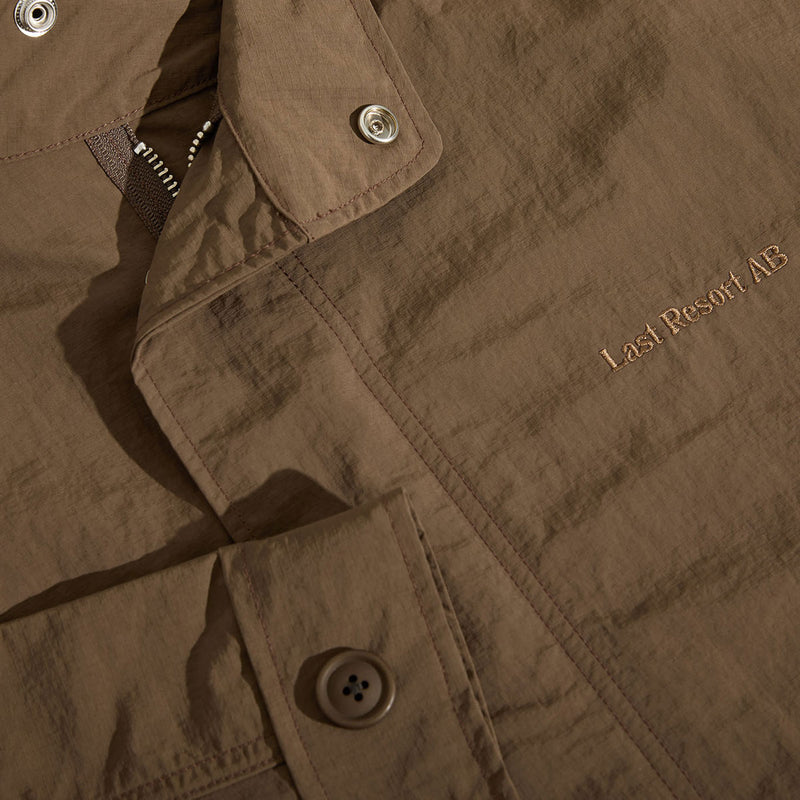 Last Resort AB Cropped Parka Jacket - Brown Khaki