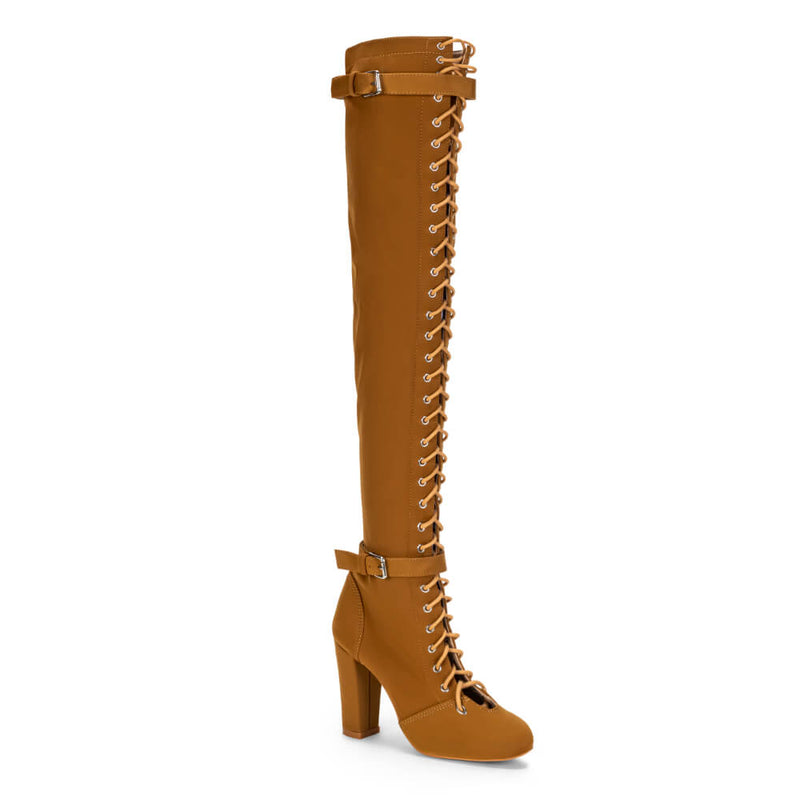 Leilani - Dark Tan Lycra - Street Sole