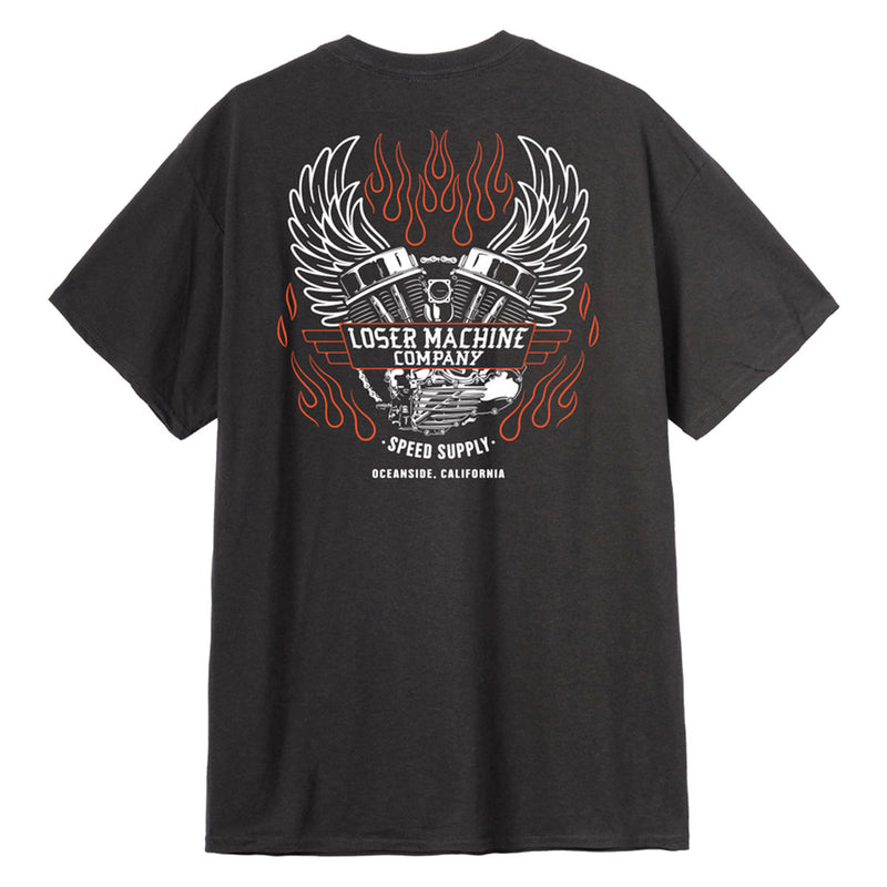 Loser Machine Fly Wheel Pocket T-Shirt - Black