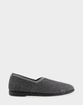 Comfortable Women's Nathaly Loafer In Gunmetal Fabric, side view