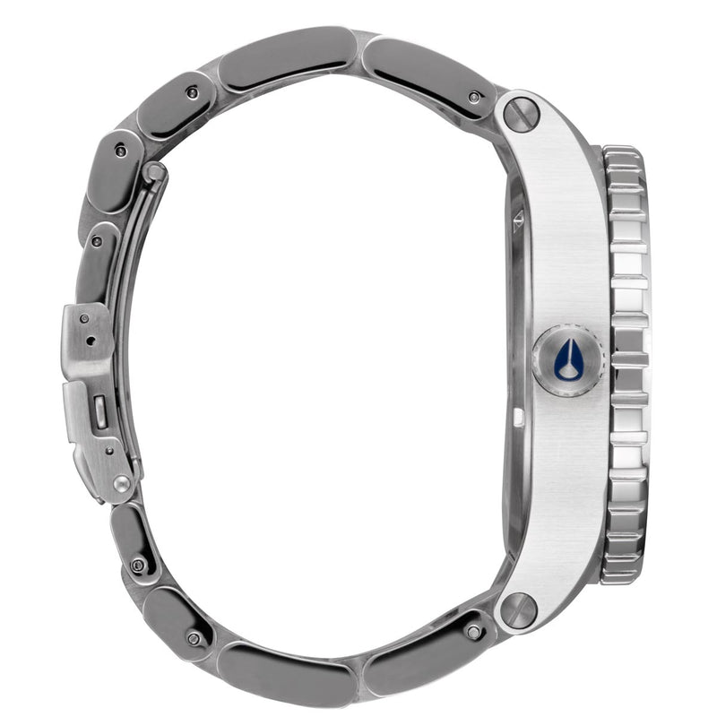 Nixon 51-30 Chrono Watch - Silver/Denim