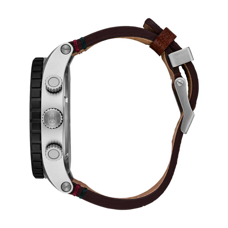Nixon 51-30 Chrono Watch - Silver/Rosewood/Chocolate