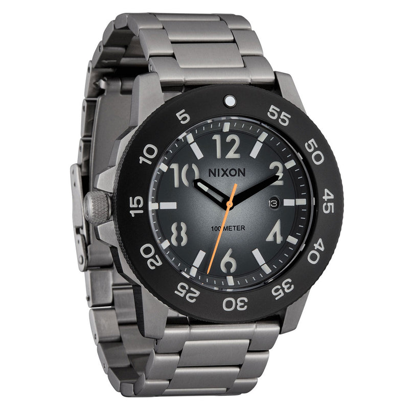 Nixon Smyth 44 Watch - Silver/Tunnel Black Ombre