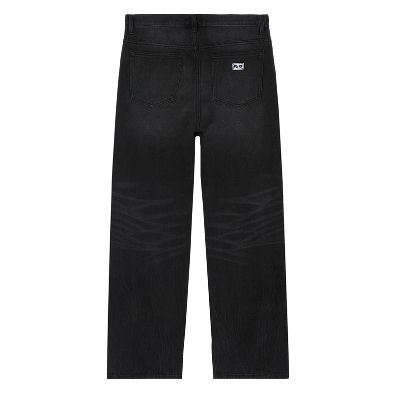 Obey Boxcar Straight Leg Denim Jeans - Heavy Vintage Black