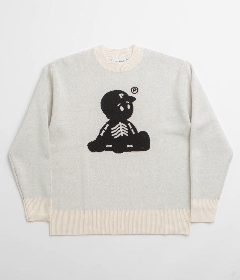 Pawa Speed Sports Skeleboy Knit Sweatshirt in Off White