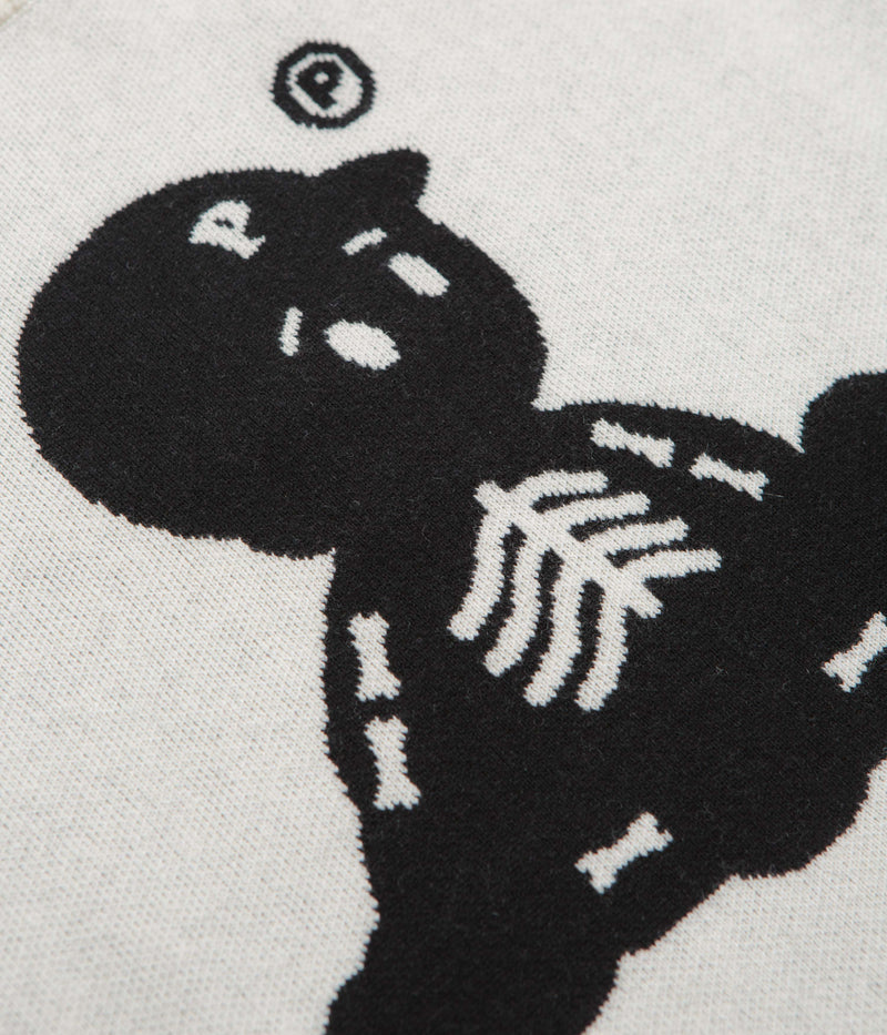 Pawa Speed Sports Skeleboy Knit Sweatshirt in Off White