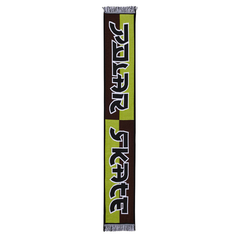 Polar Football Squares Scarf - Green/Brown