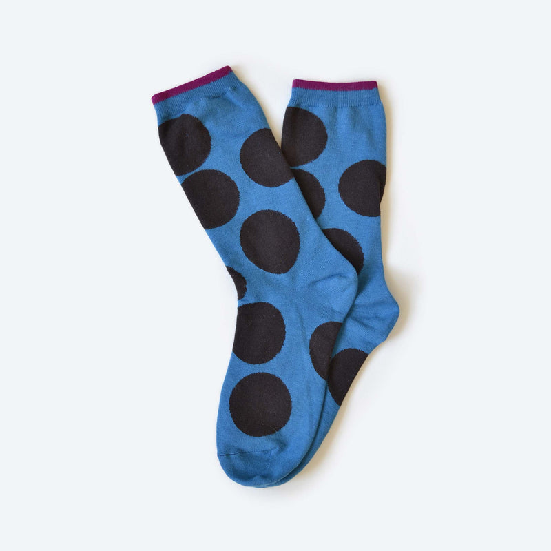 Polka Dot Socks in Blue