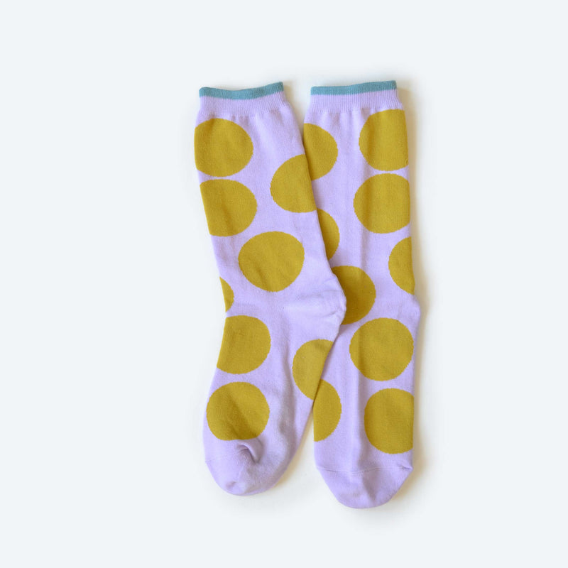 Polka Dot Socks in Lavender