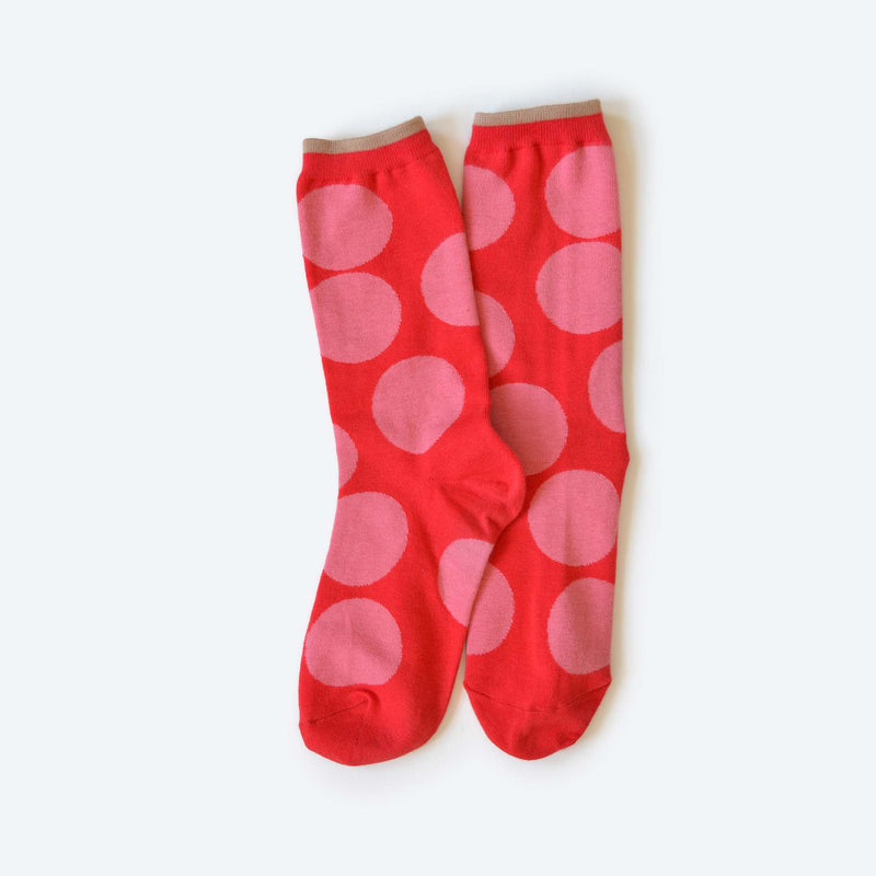 Polka Dot Socks in Red